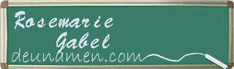 Rosemarie Gabel Visitenkarte